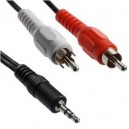 Cable Mini Plug 3,5 a 2 RCA Macho 3m